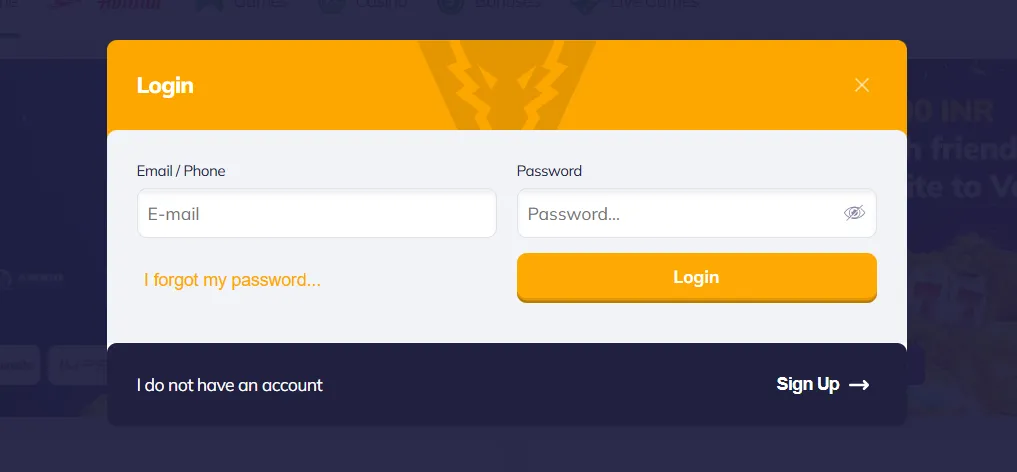valor login